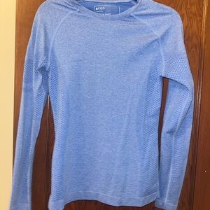 FIGS Women's Blue Long Sleeve Underscrub Top